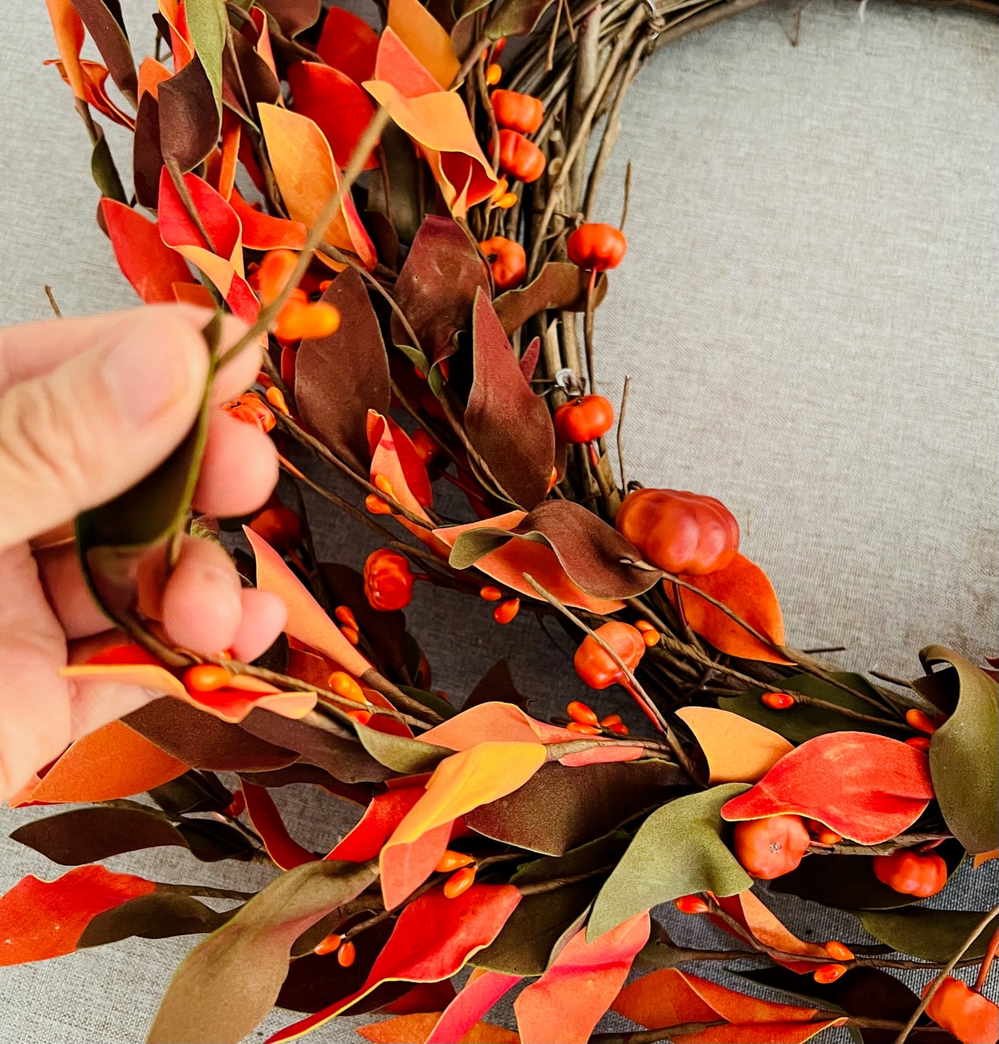 Autumn Wreath, Front Door Wreath Autumn Home Decor, Fall Decor, 24 inches