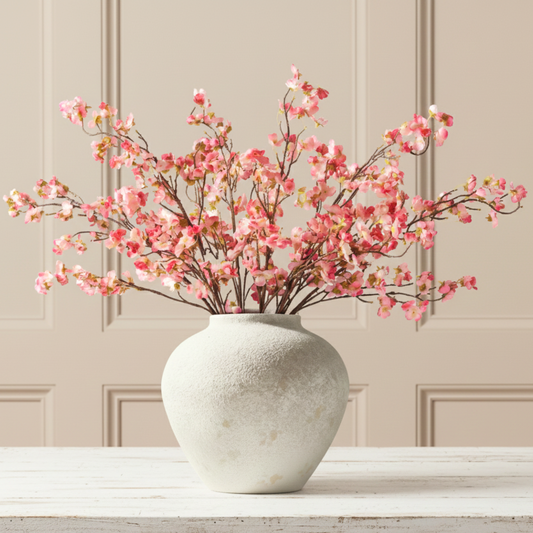 Pink Cherry Blossom Branches – 6 Pcs 33.5" Long Stem Artificial Flowers for Tall Vase, Faux Silk Spring Decorations for Home, Realistic Fake Pink Flowers for Bedroom & Wedding Centerpiece Decor